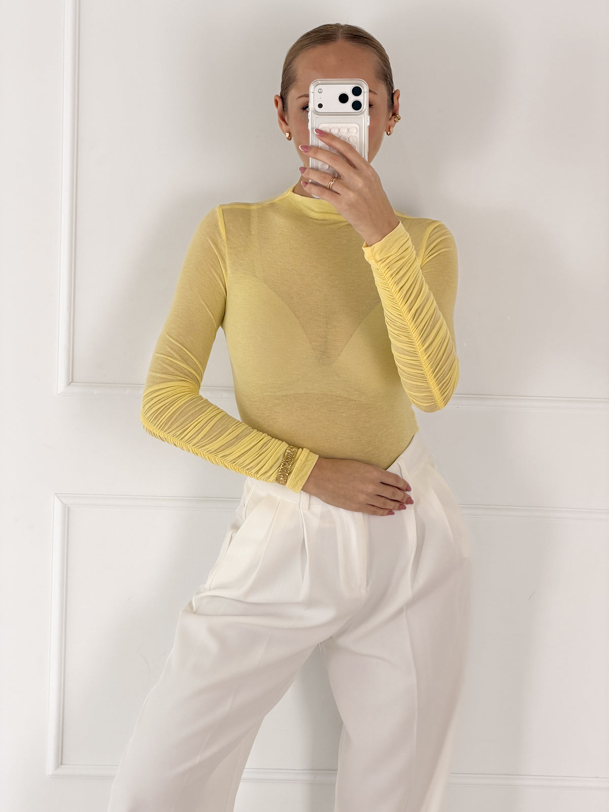 Moteriška itališka palaidinė su šilku PALMA Geltona