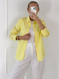 Moteriški medvilniniai marškiniai HALLIE Geltona