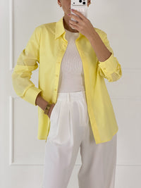 Moteriški medvilniniai marškiniai HALLIE Geltona