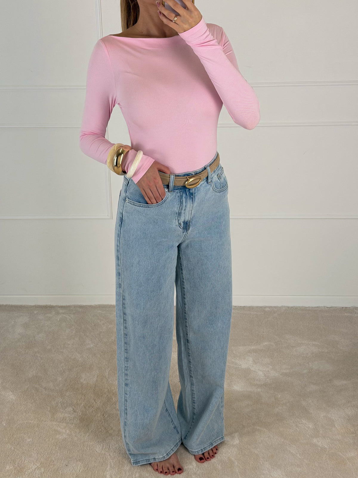 Moteriška medvilninė palaidinė ABIGAIL Rožinė