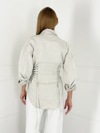 Moteriški džinsiniai marškiniai DOTTIE Kreminė