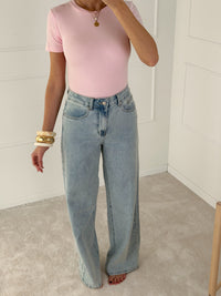 Moteriški medvilniniai marškinėliai GABY Rožinė