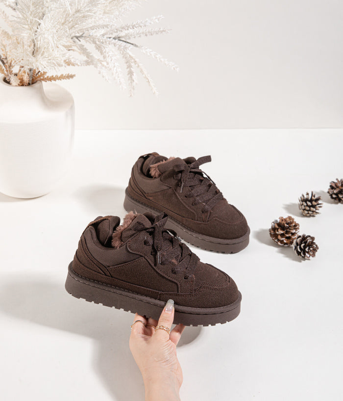 Moteriški šilti laisvalaikio bateliai JOHN Tamsiai ruda