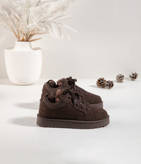 Moteriški šilti laisvalaikio bateliai JOHN Tamsiai ruda