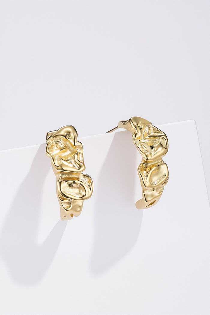 Moteriški aukso spalvos auskarai HALO