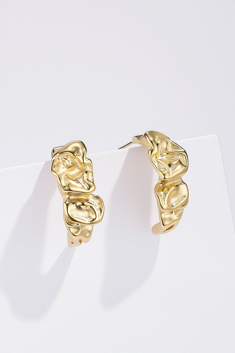 Moteriški aukso spalvos auskarai HALO