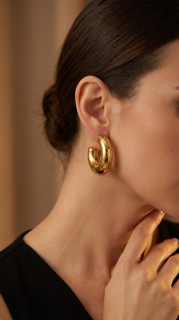 Moteriški aukso spalvos auskarai MAEVE