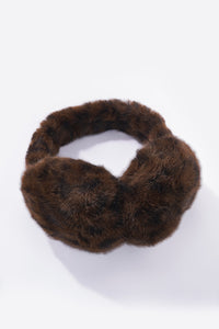 Moteriškos leopardo rašto šiltos žieminės ausinės SORA Ruda