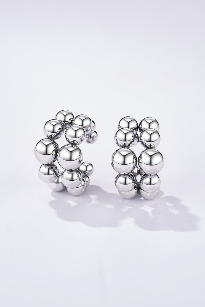 Moteriški sidabro spalvos auskarai NOAH