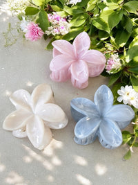 Gėlės formos plaukų segtukas LILY Žydra