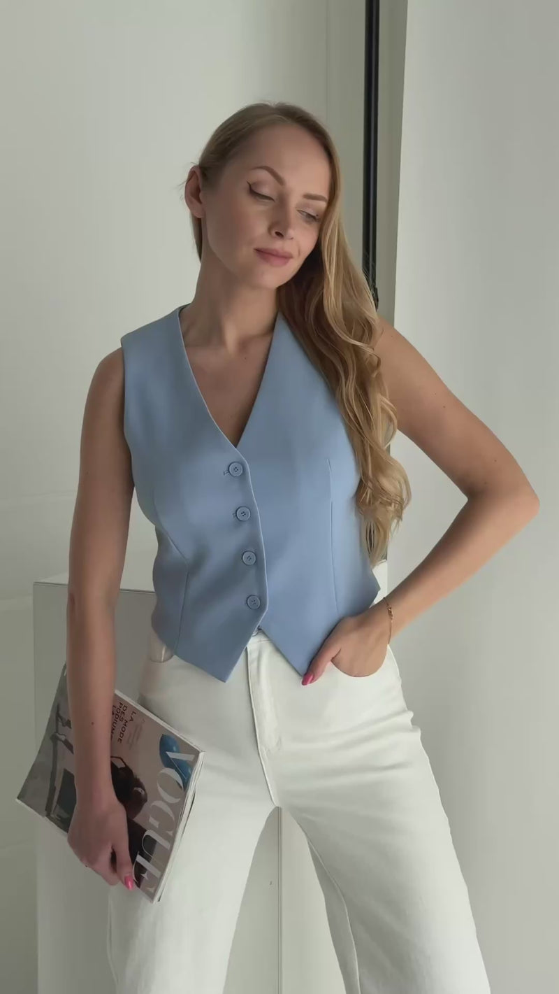 Moteriška klasikinė liemenė MOCHA Žydra