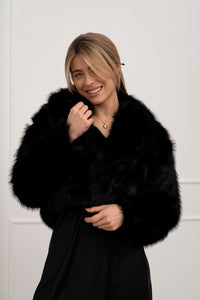 Moteriški trumpi kailiniai NAIRO Juoda