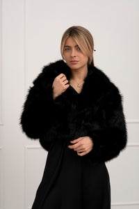 Moteriški trumpi kailiniai NAIRO Juoda