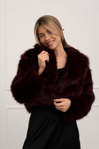 Moteriški trumpi kailiniai NAIRO Bordo