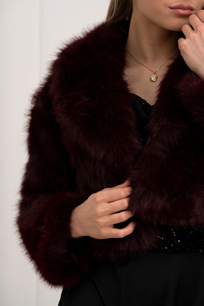 Moteriški trumpi kailiniai NAIRO Bordo