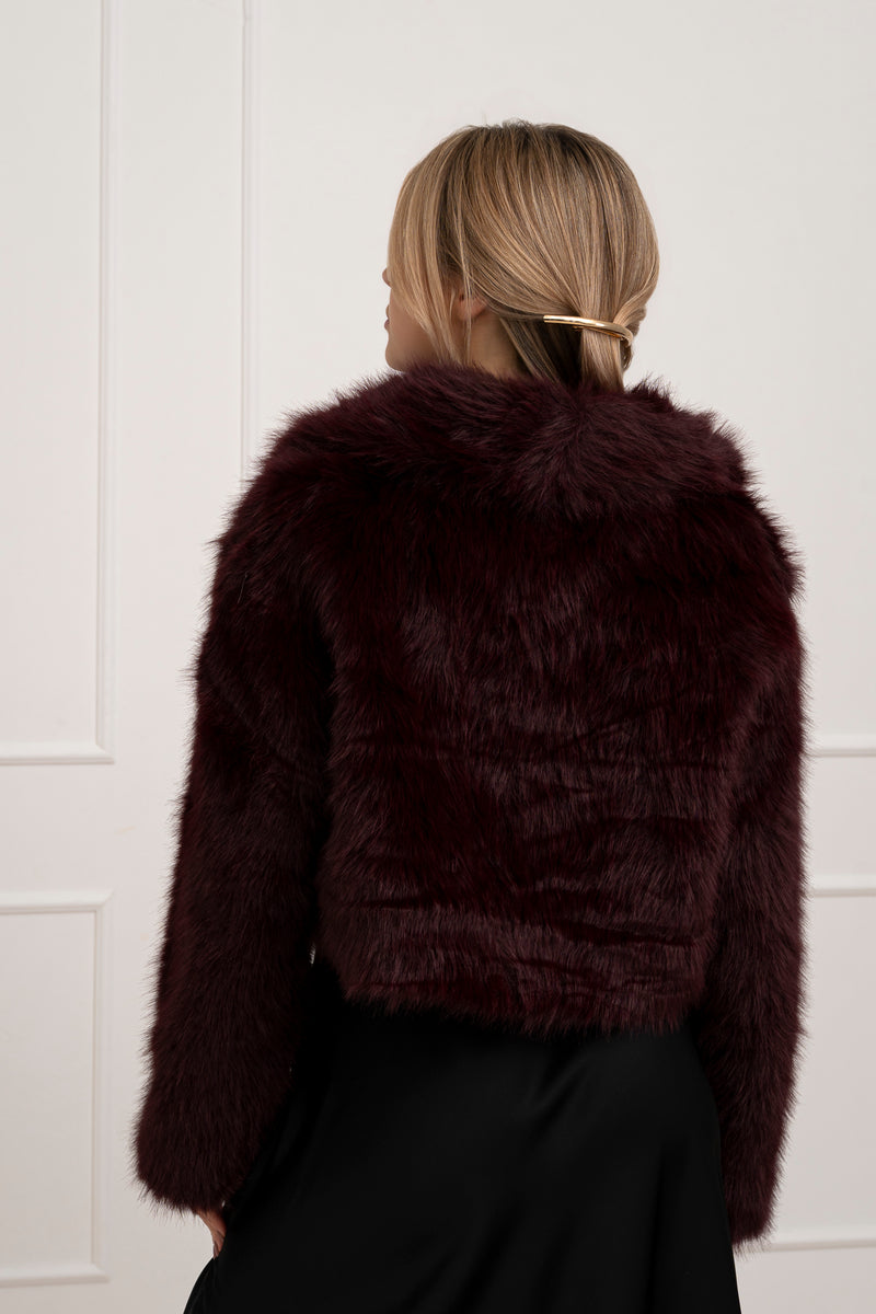 Moteriški trumpi kailiniai NAIRO Bordo