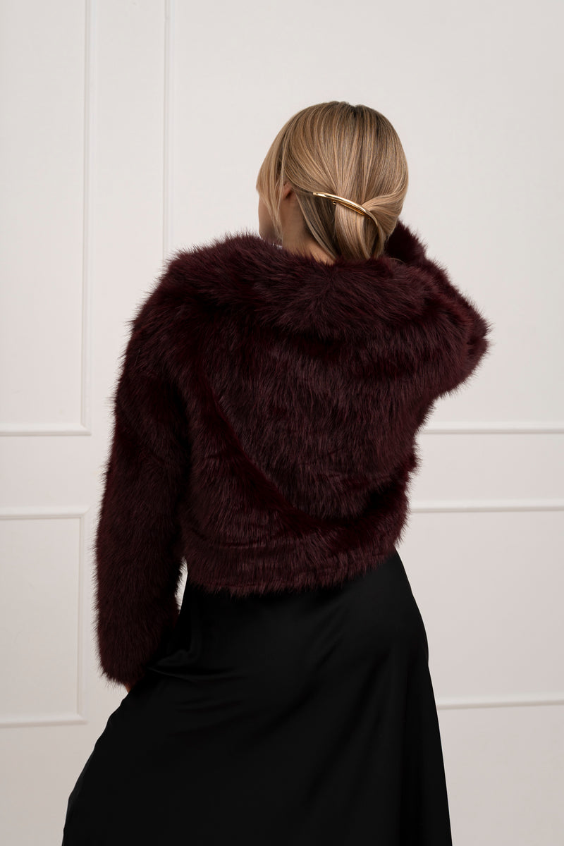 Moteriški trumpi kailiniai NAIRO Bordo