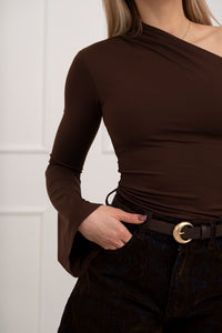 Moteriška palaidinė ilgomis rankovėmis VANESSA Ruda