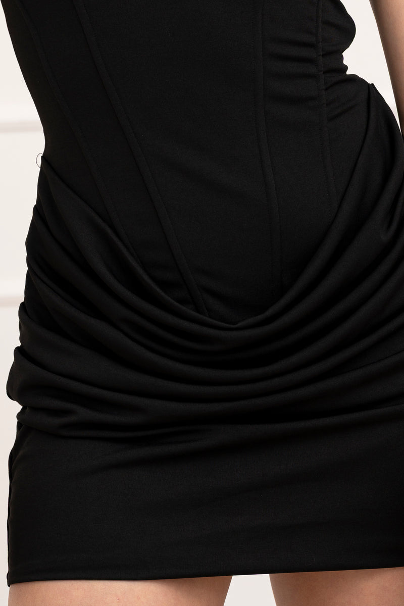 Moteriška proginė suknelė ARINA Juoda