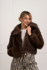 Moteriški trumpi kailiniai SELENA Ruda