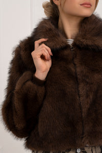 Moteriški trumpi kailiniai SELENA Ruda