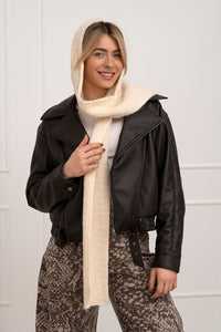 Moteriškas šiltas šalikas su vilna SOFI Kreminė