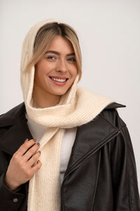 Moteriškas šiltas šalikas su vilna SOFI Kreminė