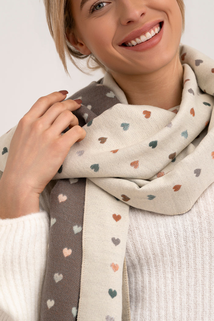 Moteriškas šiltas šalikas su vilna DOROTHY Kreminė