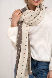 Moteriškas šiltas šalikas su vilna DOROTHY Kreminė