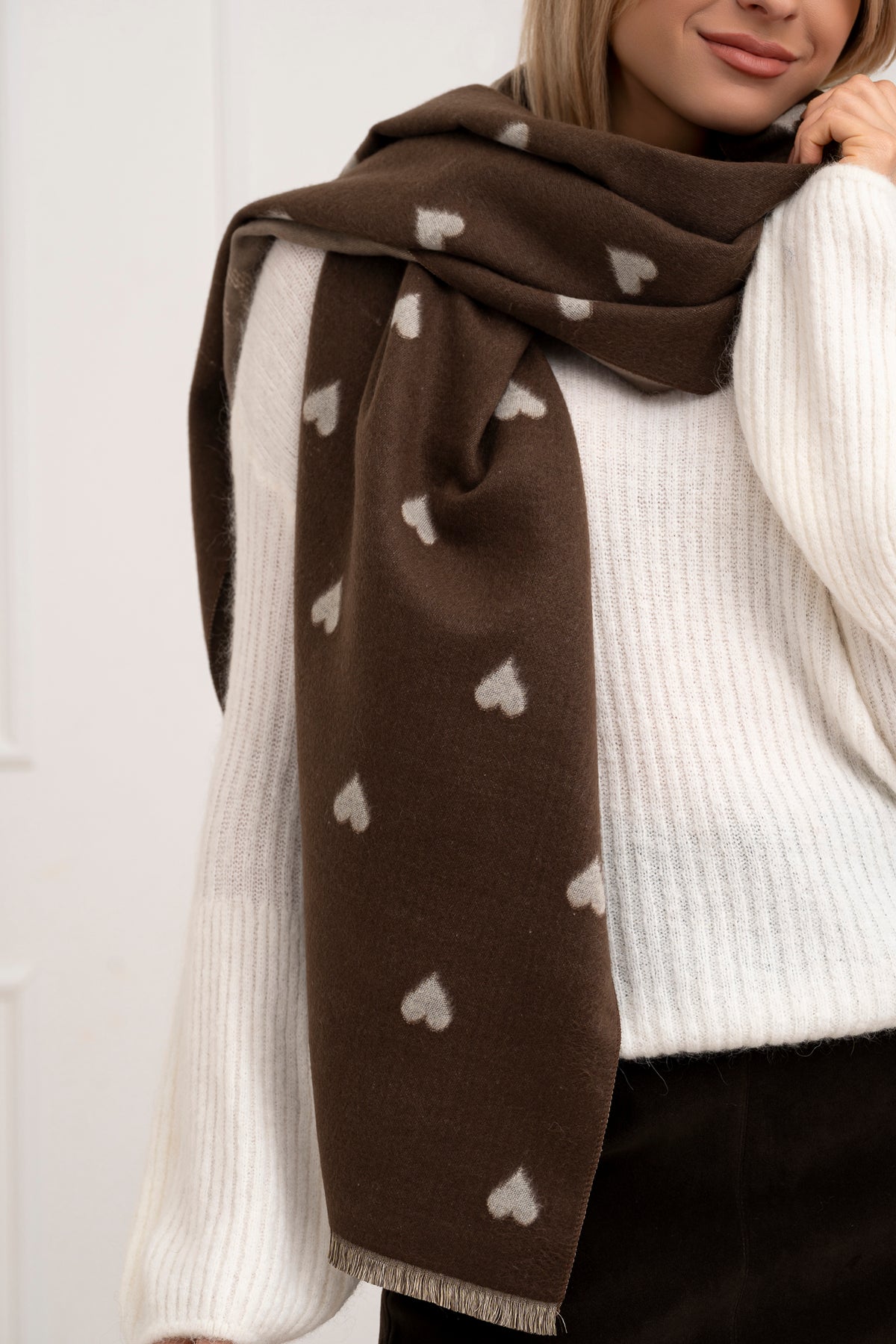 Moteriškas šiltas šalikas su vilna TILLY Ruda