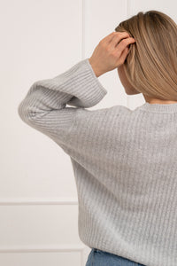 Moteriškas itališkas megztinis su baby alpakos vilna URSULA Pilka