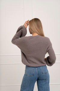 Moteriškas itališkas megztinis su baby alpakos vilna URSULA Kapučino