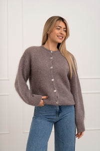 Moteriškas itališkas moheros vilnos megztinis EMELIN Kapučino