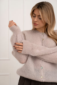 Moteriškas itališkas moheros vilnos megztinis EMELIN Kreminė