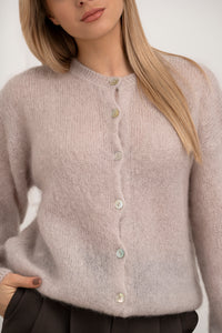 Moteriškas itališkas moheros vilnos megztinis EMELIN Kreminė