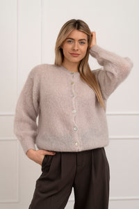 Moteriškas itališkas moheros vilnos megztinis EMELIN Kreminė