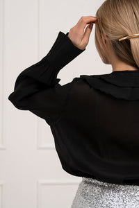 Moteriška puošni palaidinė MAGDALENA Juoda