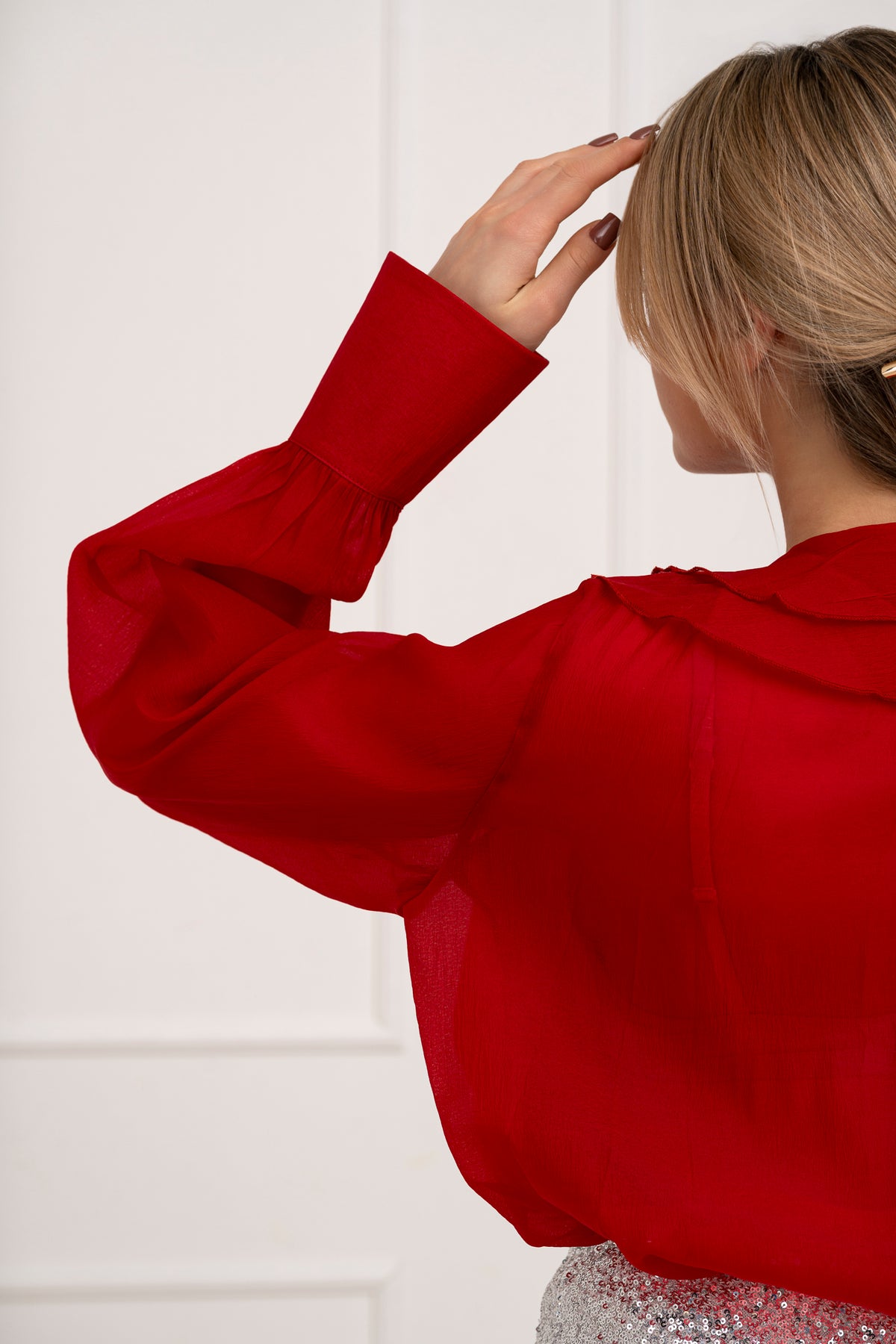 Moteriška puošni palaidinė MAGDALENA Raudona