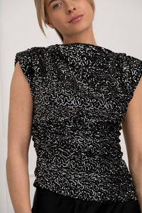 Moteriška blizgi itališka palaidinė SIDNEY Sidabrinė