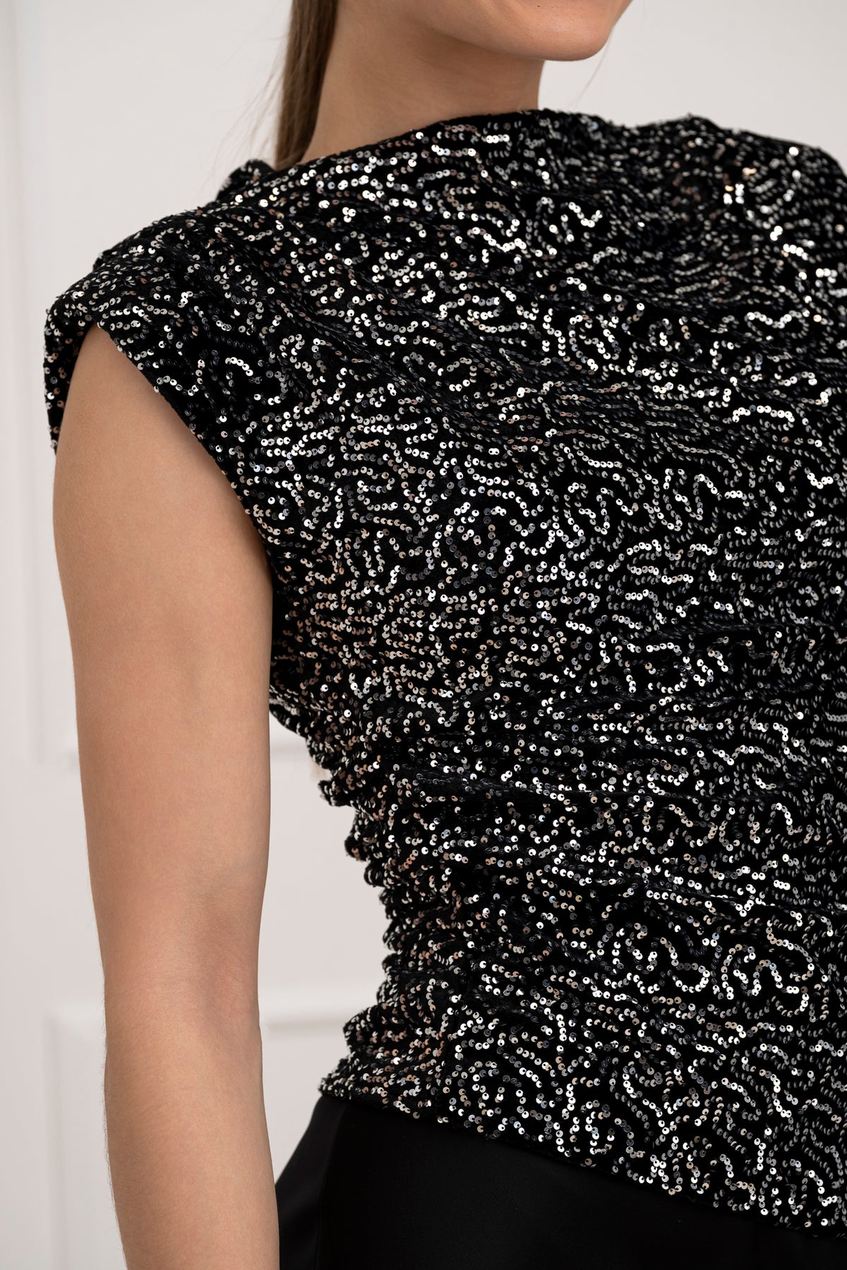 Moteriška blizgi itališka palaidinė SIDNEY Sidabrinė