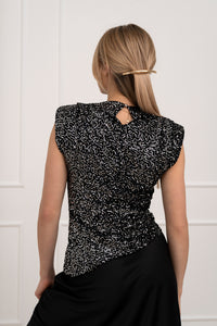 Moteriška blizgi itališka palaidinė SIDNEY Sidabrinė