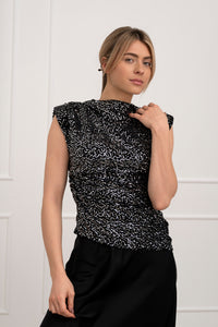 Moteriška blizgi itališka palaidinė SIDNEY Sidabrinė