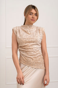 Moteriška blizgi itališka palaidinė SIDNEY Kreminė