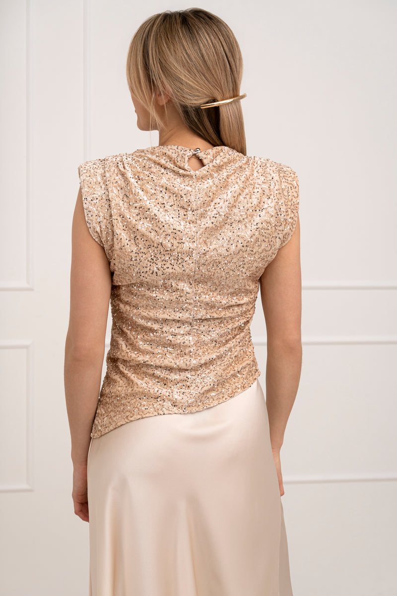 Moteriška blizgi itališka palaidinė SIDNEY Kreminė