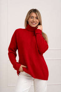 Moteriškas megztinis su vilna MARGON Raudona