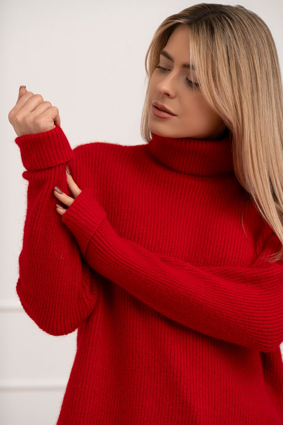 Moteriškas megztinis su vilna MARGON Raudona