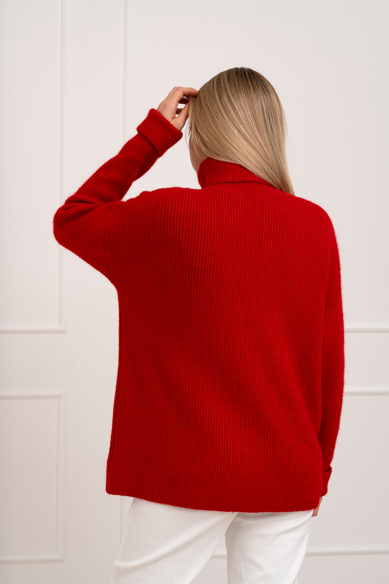 Moteriškas megztinis su vilna MARGON Raudona