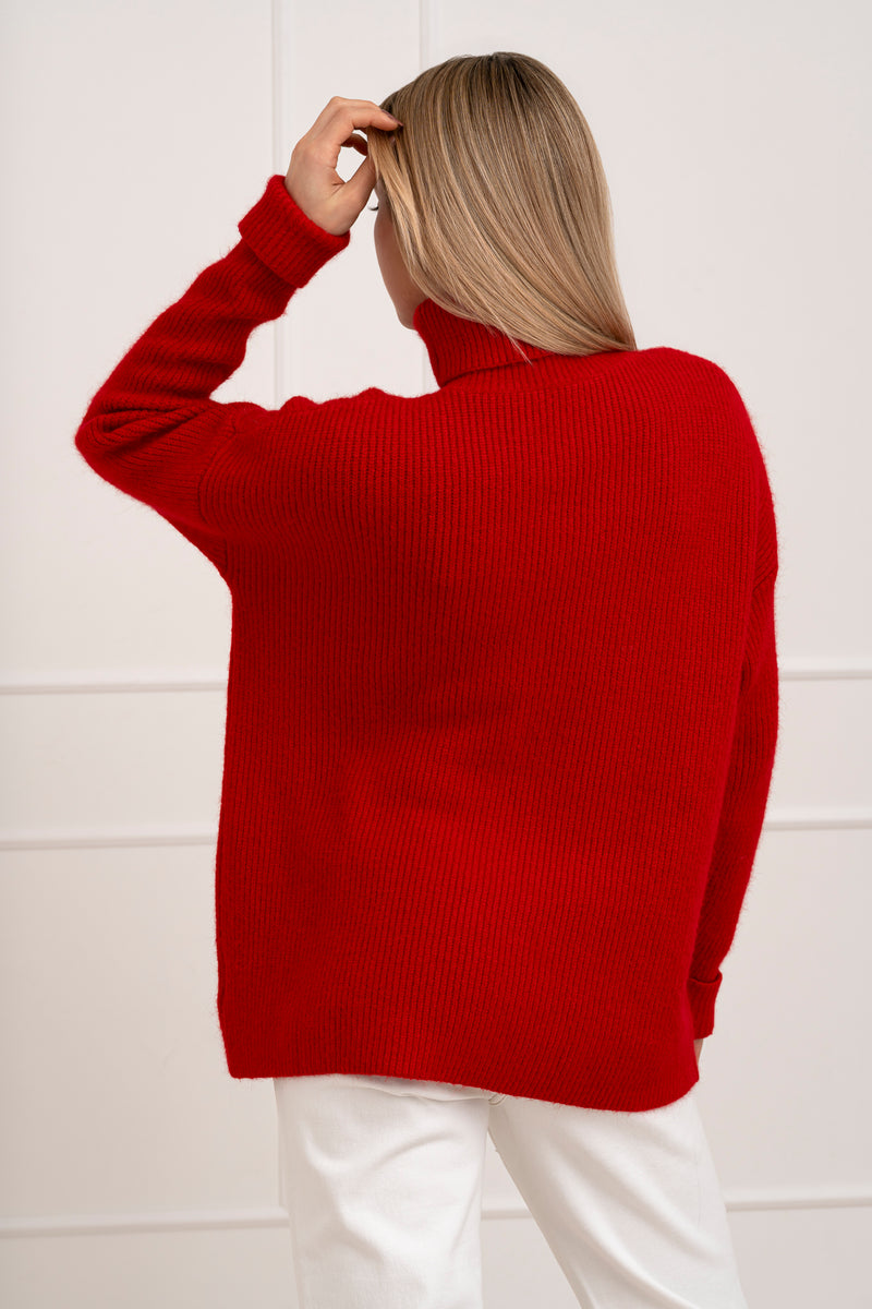 Moteriškas megztinis su vilna MARGON Raudona