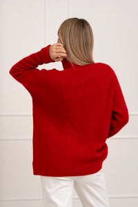 Moteriškas megztinis su vilna MARGON Raudona