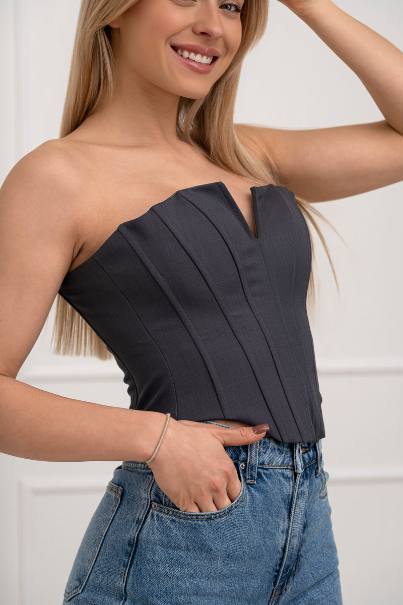 Moteriškas korsetas ZYREN Pilka